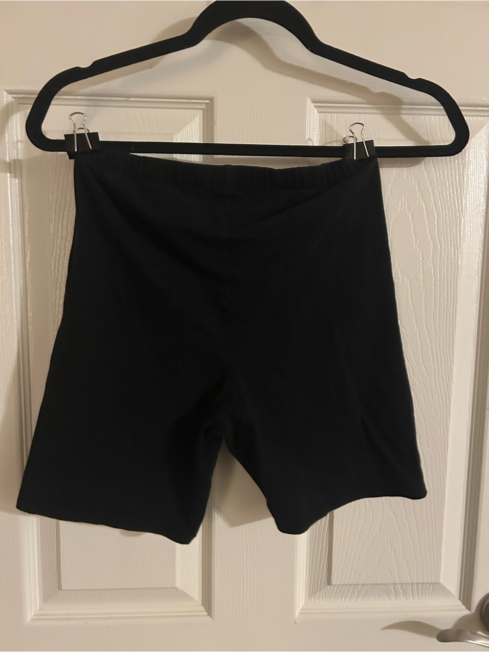Garage Black Women's Bike Shorts with Elastic Waist
